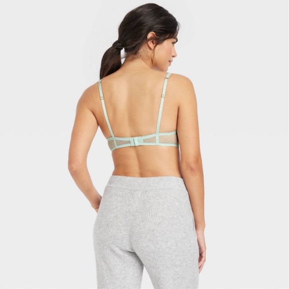 Women's Unlined Balconette Bra - Auden™ Ocean Green 32B - Picture 7 of 10